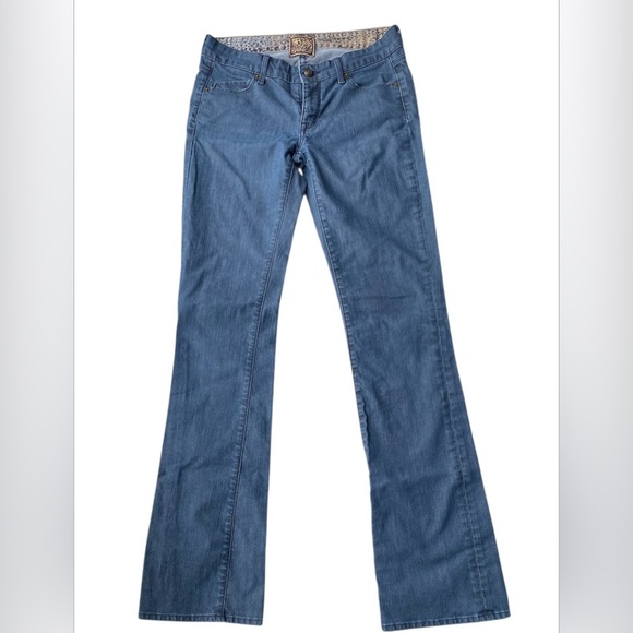 VTG Y2k 2000’s Rich & Skinny Blue Flare Wide Leg Jeans dark wash 27 - Picture 1 of 11